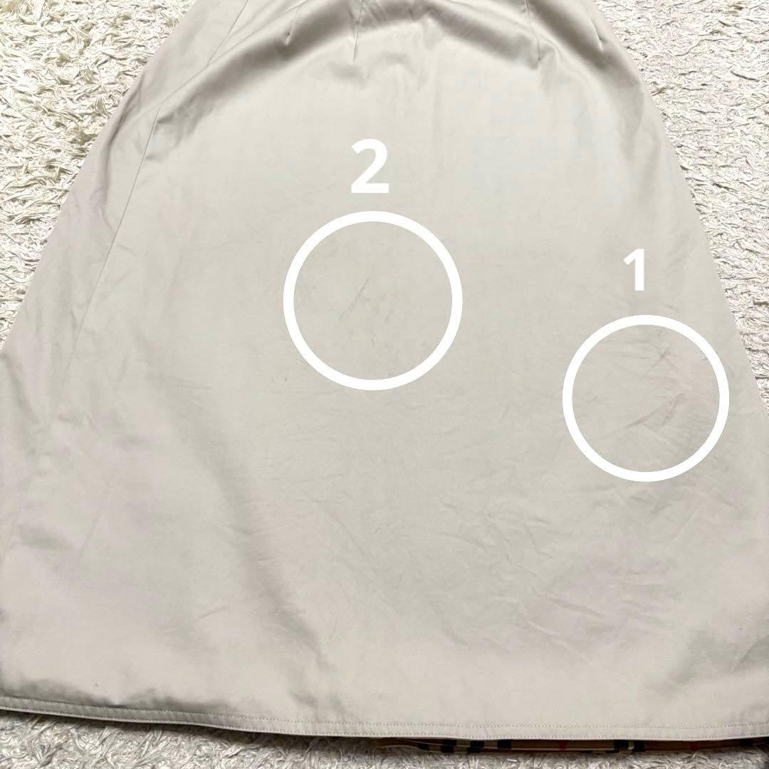 バーバリー　リバーシブルスカート　ノバチェック　膝丈　ラップスカート