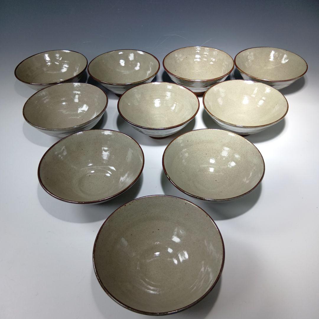 値下げ茶道具　絵唐津数茶碗10客　福森研晃作　 共箱　美品