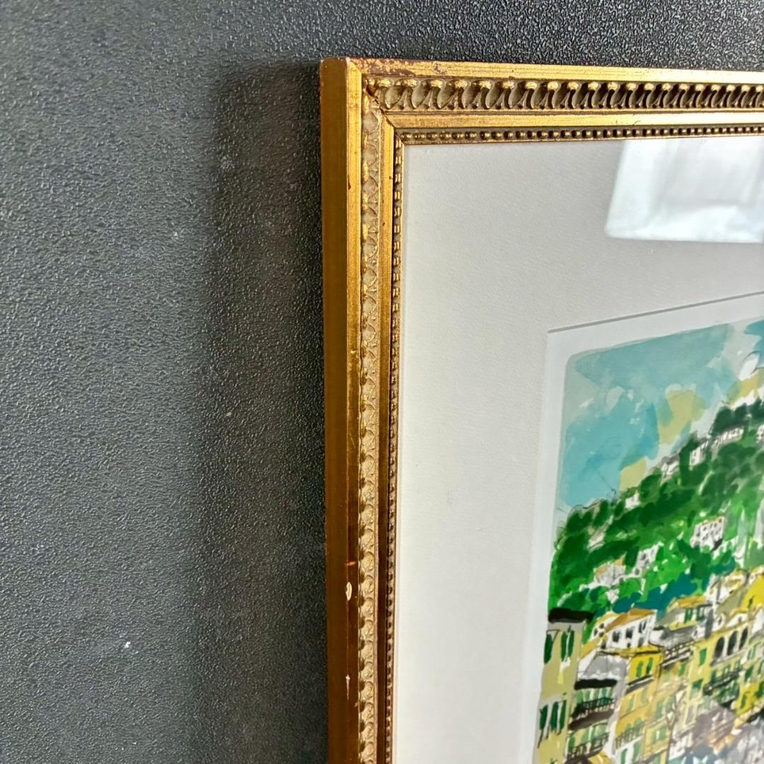 児玉幸雄「初夏の海岸」リトグラフ 直筆サイン有 お洒落な額装 パリ フランス