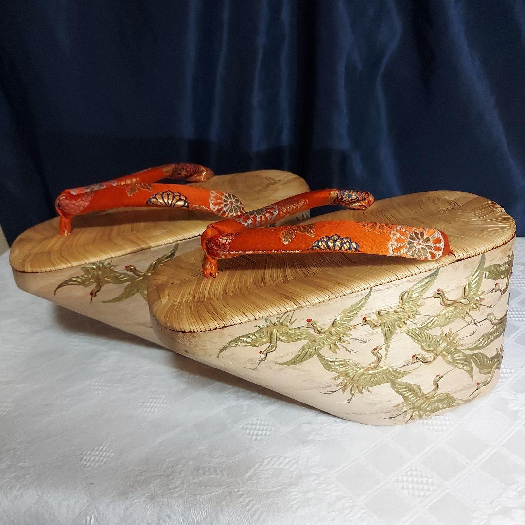 ぽっくり 千羽鶴 19.5cm七五三、お正月、写真撮影