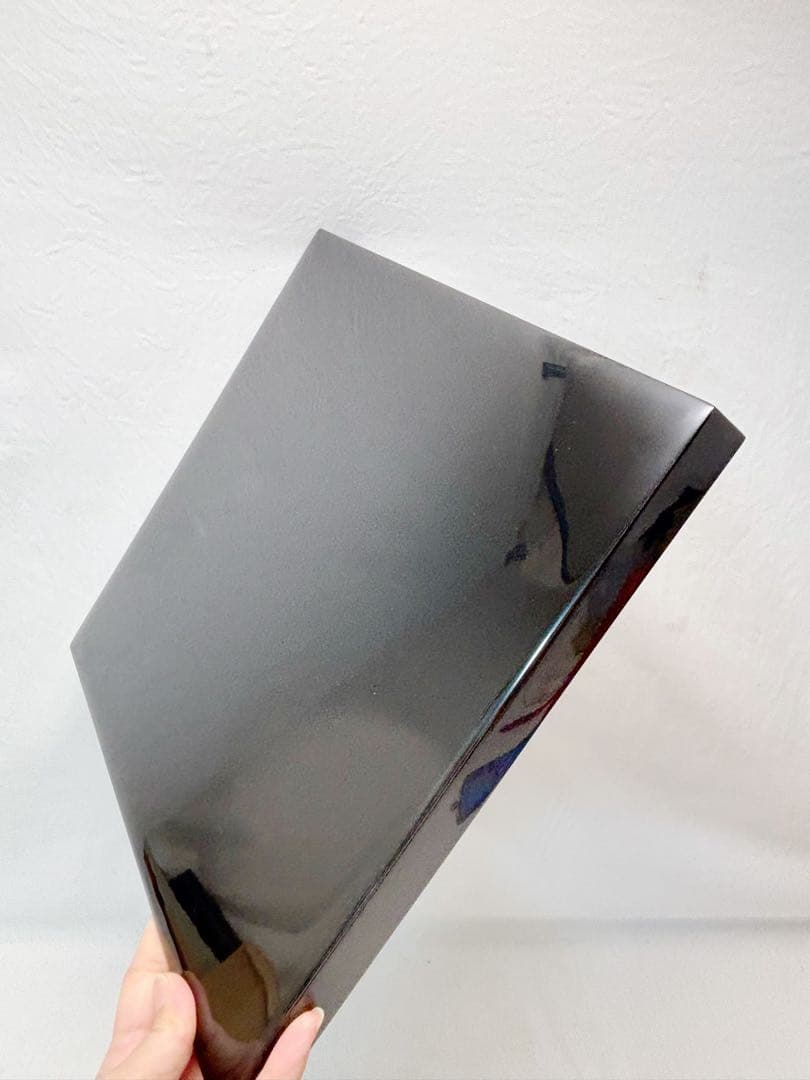 未使用 懐石道具 塗師 真斉作 利休好 木製黒真塗 折敷膳 会席膳 5客揃 共箱