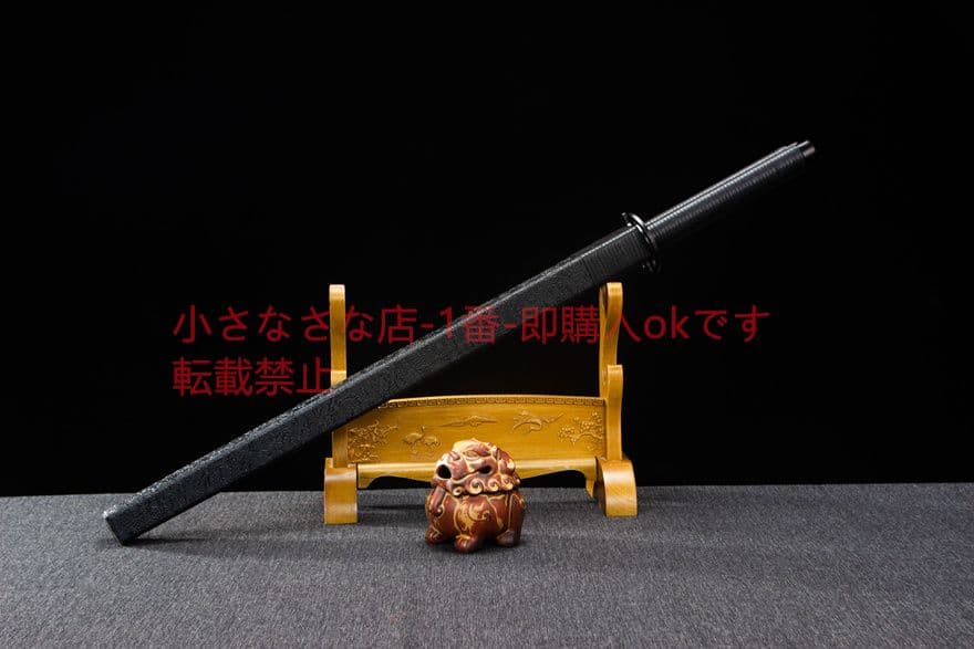 暗黙双刀-高性能マンガン鋼（黒ずみ）古兵器 武具　刀装具　日本刀　模造刀 居合刀