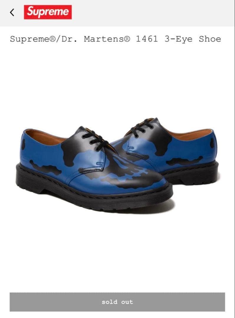 靴 Supreme Dr.Martens 1461 Skull 3 Eye Shoe