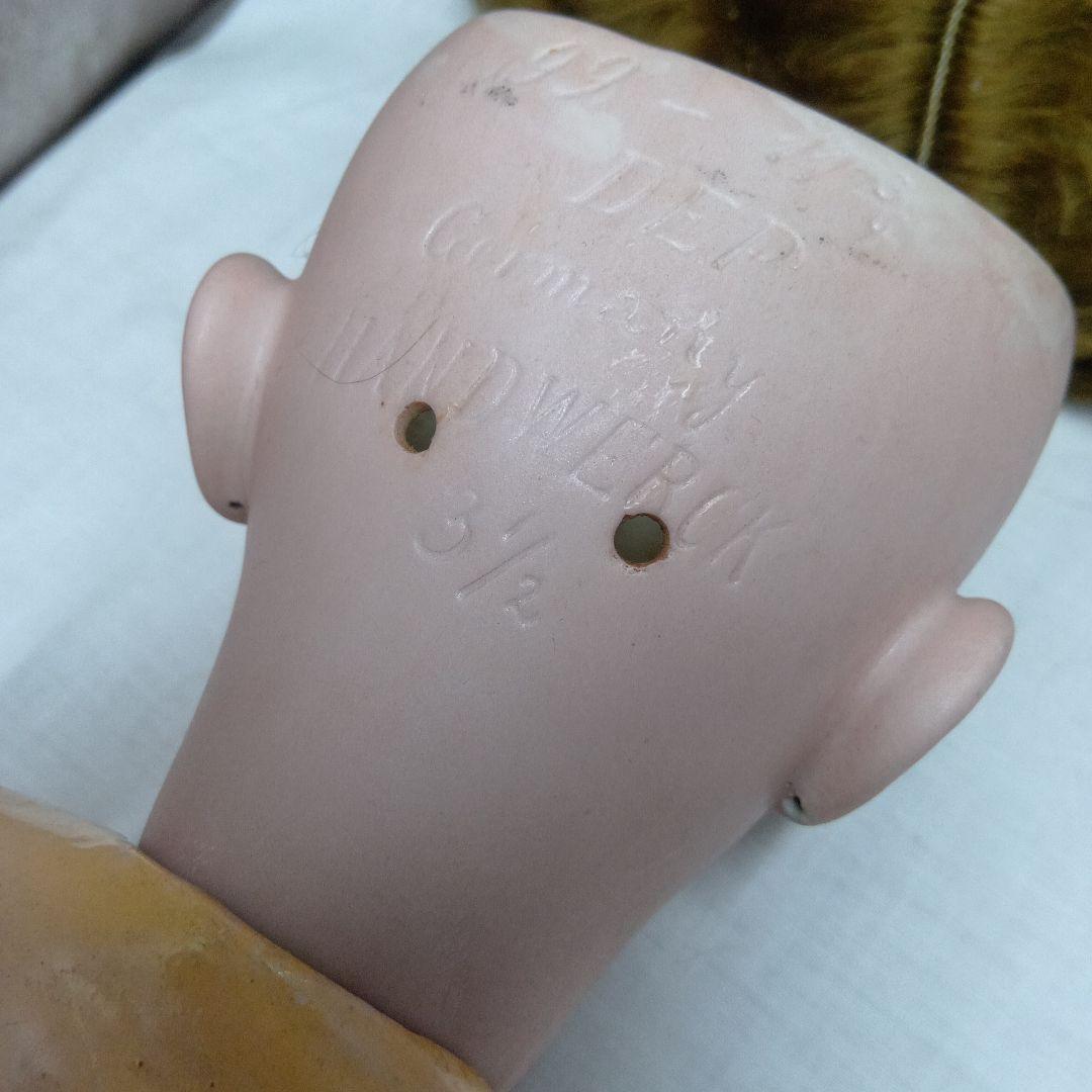 ♥色白で可愛いお顔のアンティーク　ビスクドール　ハンドベルグ　DEP （難有り）