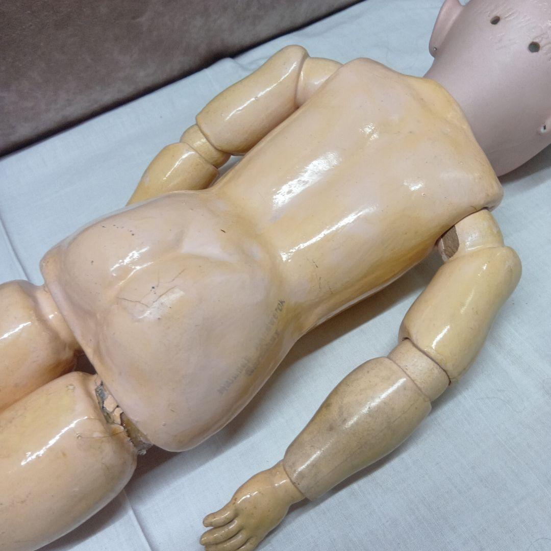 ♥色白で可愛いお顔のアンティーク　ビスクドール　ハンドベルグ　DEP （難有り）