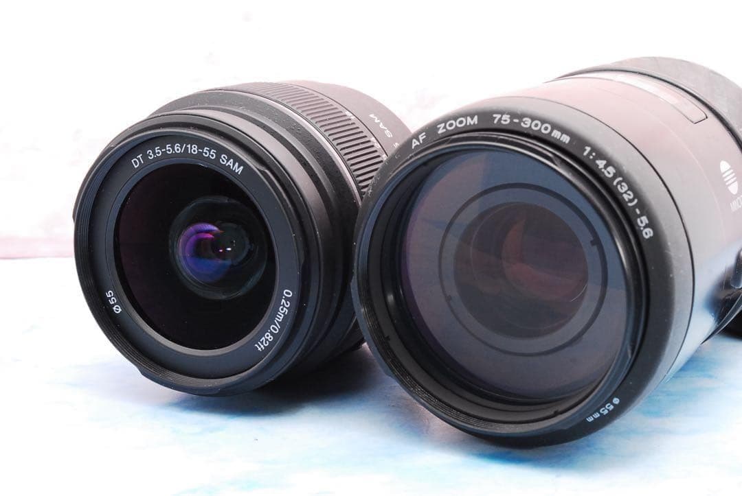 ソニー α65★一眼レフカメラ★高速連写＆高画質★超望遠レンズ付Wレンズ