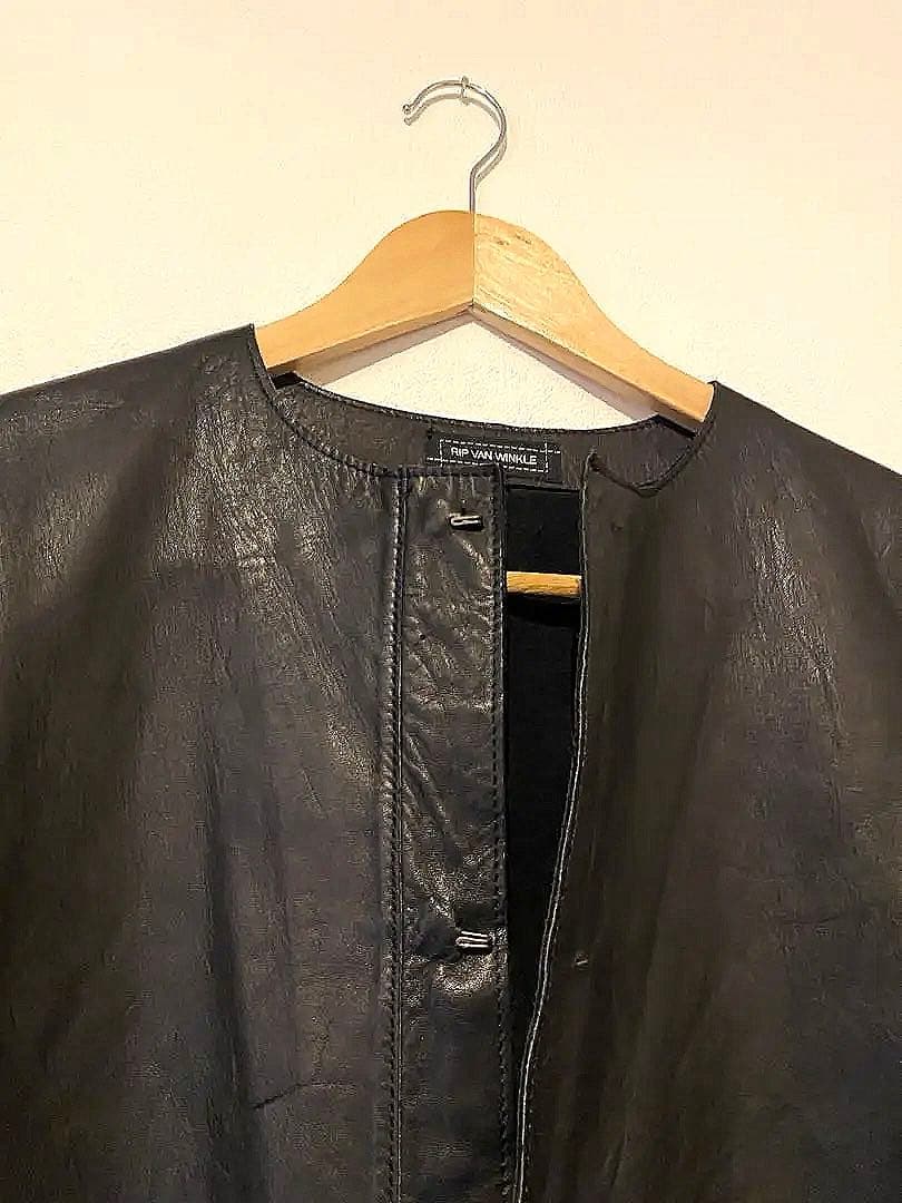 rip van winkle レザー プルオーバー ライダース ジャケット