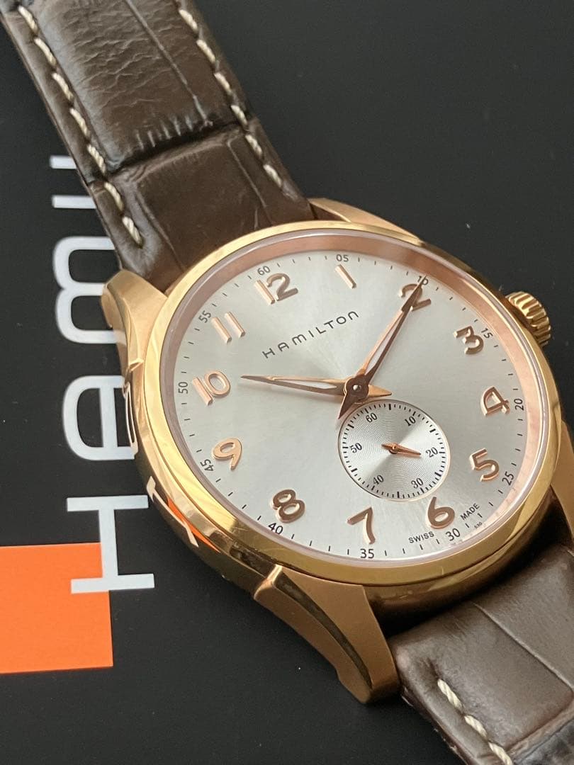 ハミルトン 腕時計 ジャズマスターシンライン　プチセコンド　ピンクゴールド