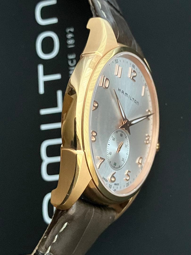 ハミルトン 腕時計 ジャズマスターシンライン　プチセコンド　ピンクゴールド