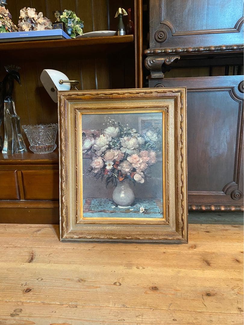 マルセルディフ Marcel Dyf シャクヤクとバラ 額縁 インテリア