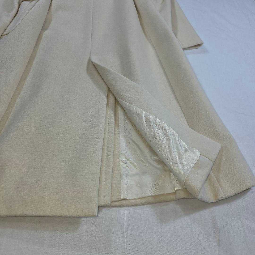 専用✨【美品 アンゴラ シルク】INED　チェスターコート　Aライン　ホワイト