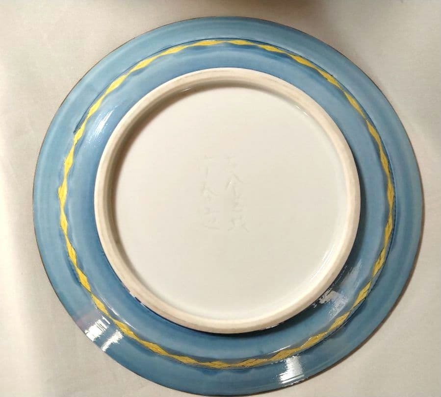 chese3809　古余呂技竹春造 丸皿２枚