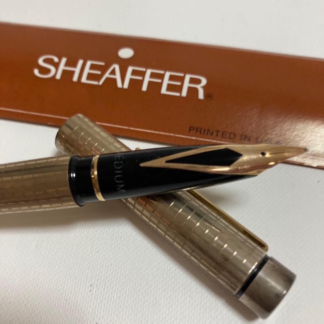 SHEAFFER 万年筆　タルガ 1007 チェッカー　ゴールドプレート　旧型