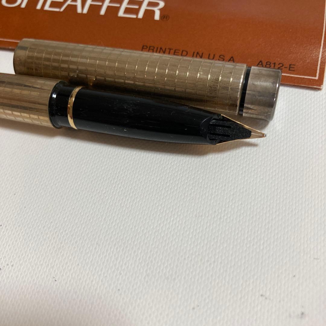 SHEAFFER 万年筆　タルガ 1007 チェッカー　ゴールドプレート　旧型