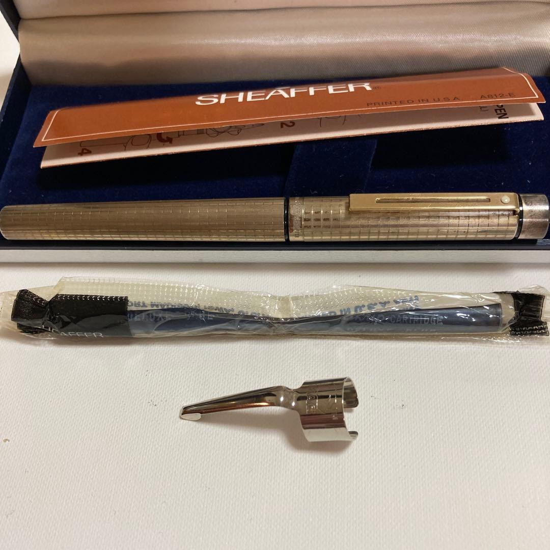SHEAFFER 万年筆　タルガ 1007 チェッカー　ゴールドプレート　旧型