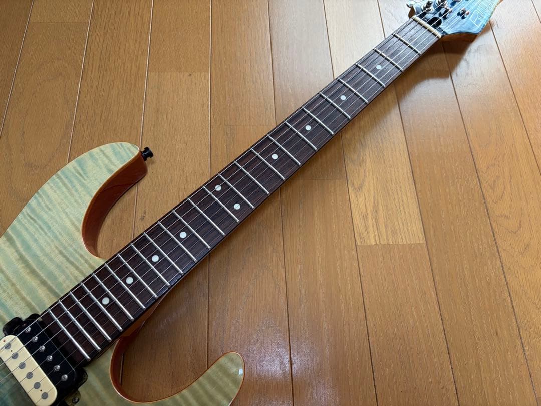 eart エレキギター 虎目トップ ステンレスフレット suhrタイプ