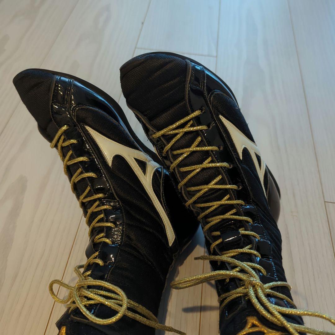 ミズノ ボクシングシューズ フィニッシャーMID ミドルカット ブラックホワイト