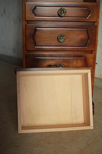 カリモク家具　コロニアル　電話台　小引き出し4段　飾り台　花台　ヴィンテージ家具