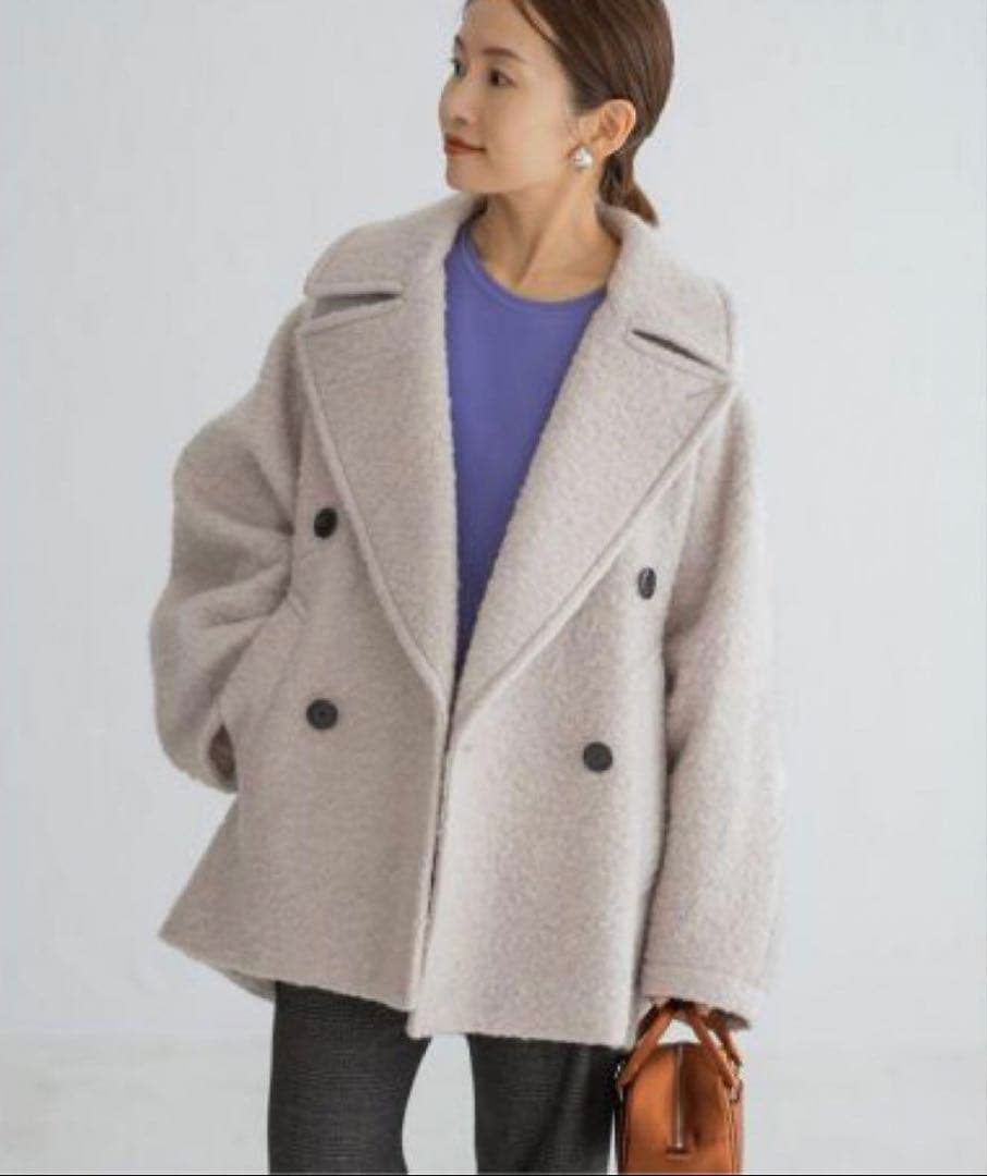 イエナ　IENA ループインレイショートコート　38 ナチュラル