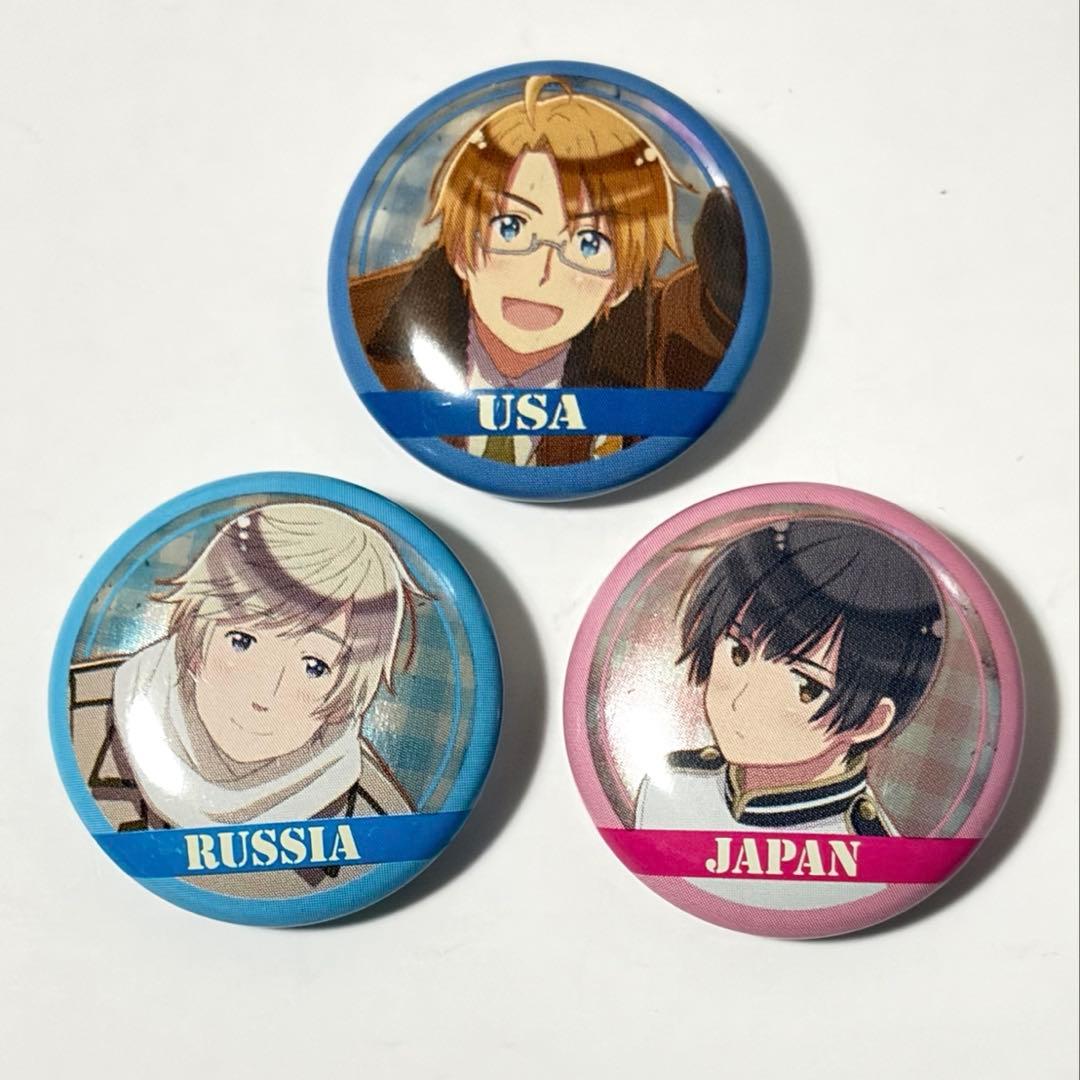 ヘタリア 缶バッジ キャラバッジコレクション アメリカ ロシア 日本