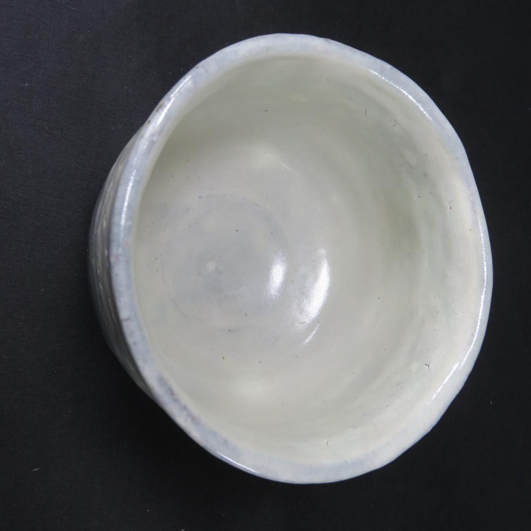 茶碗 萩焼 白本粉引 煌雪窯 清水啓功 木箱 共箱 抹茶碗 茶道具