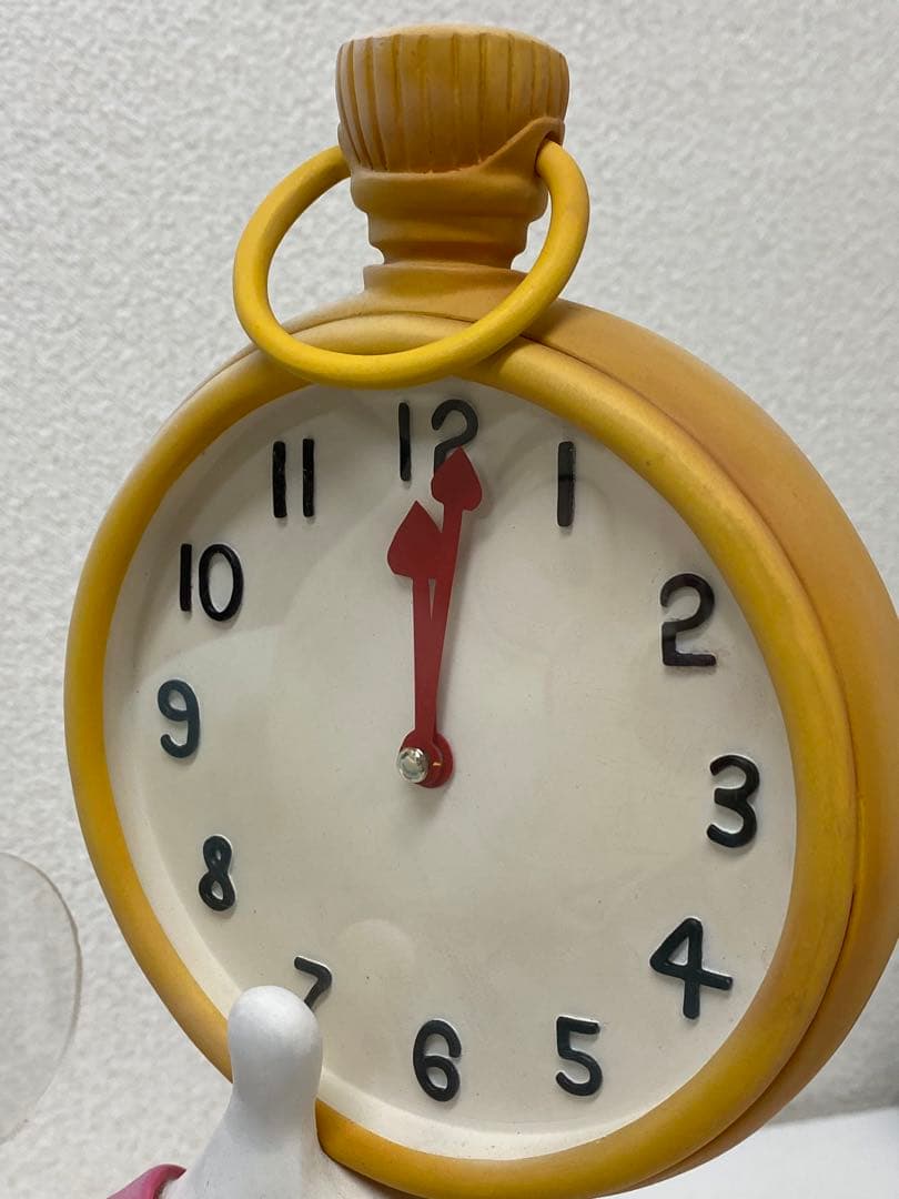 3-2701 激レア★不思議の国のアリス 白うさぎ 兎置き時計 ビッグフィギュア