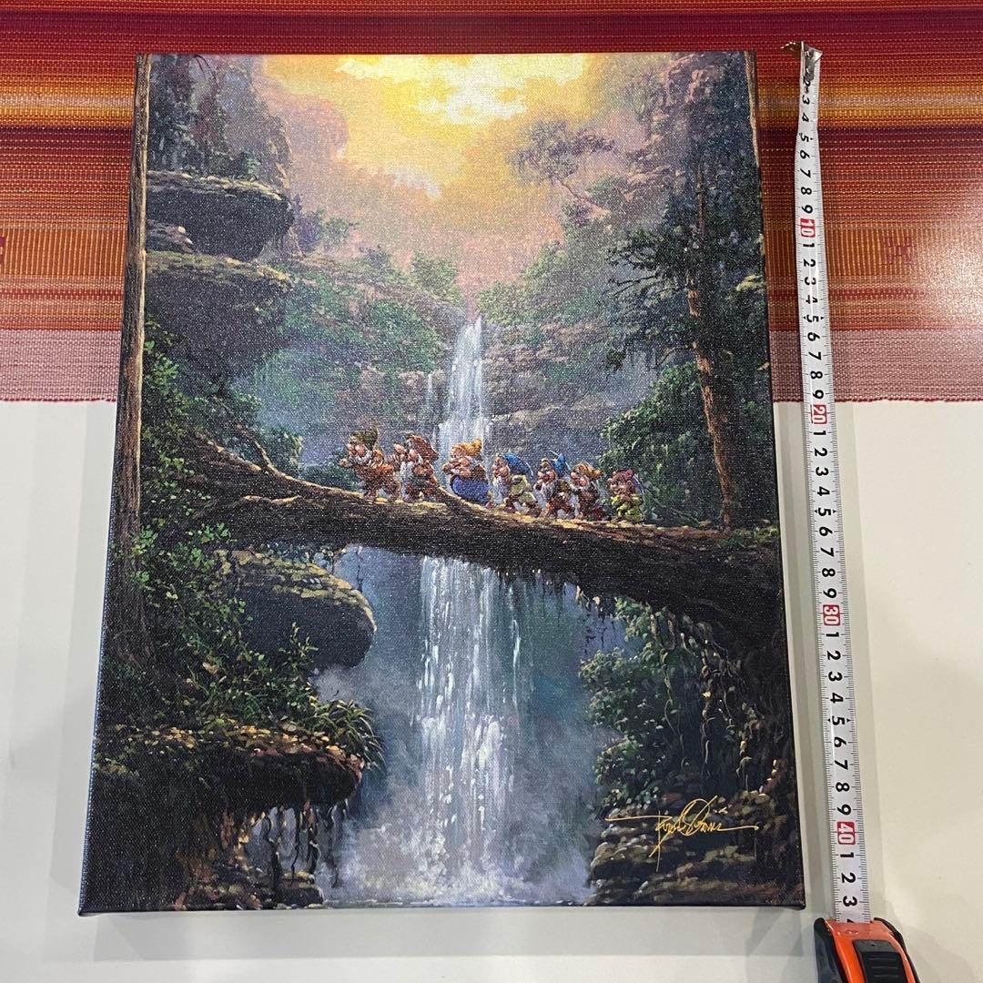 ディズニー　トーマスキンケード　白雪姫　七人の小人　キャンバス　絵画