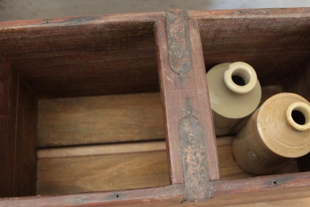 イギリスヴィンテージ/木箱小物入れ・コレクション収納