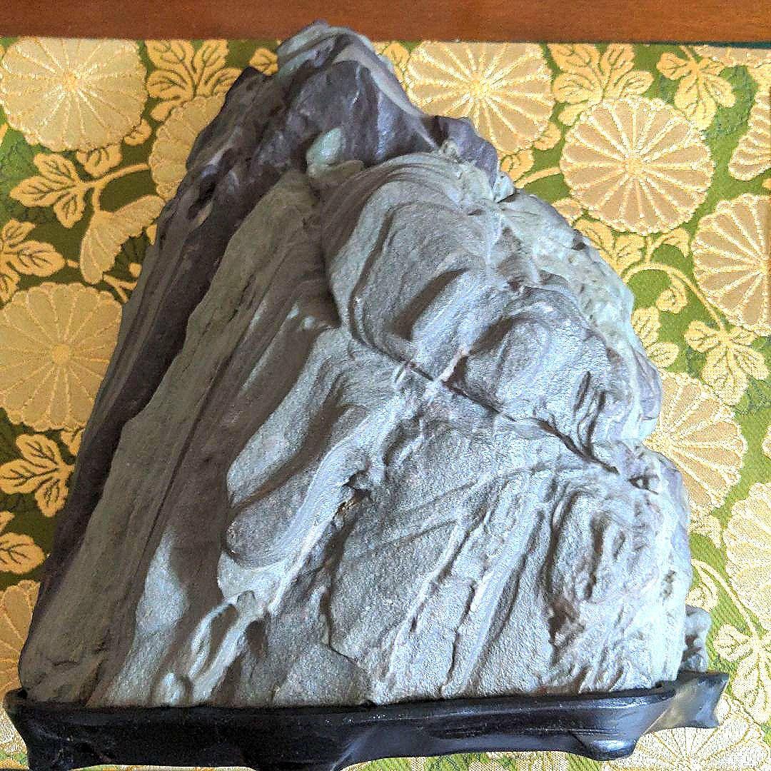 【最終価格】 紫雲石 台座付 水石 盆石