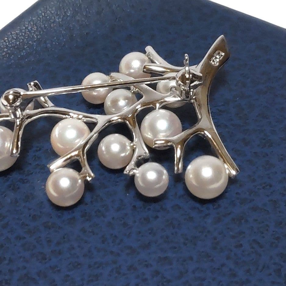 美品♡MIKIMOTO♡ミキモト♡幸福の木♡ブローチ♡シルバー