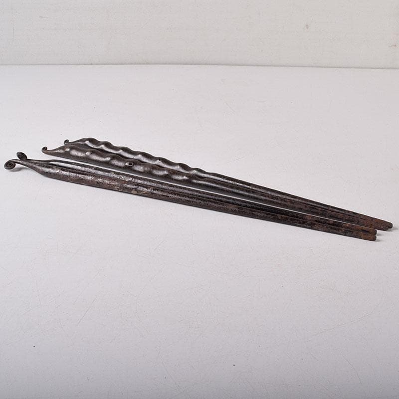 茶道具　鐵火箸　釜師　木越三右衛門造　二膳　共箱　V　R8312