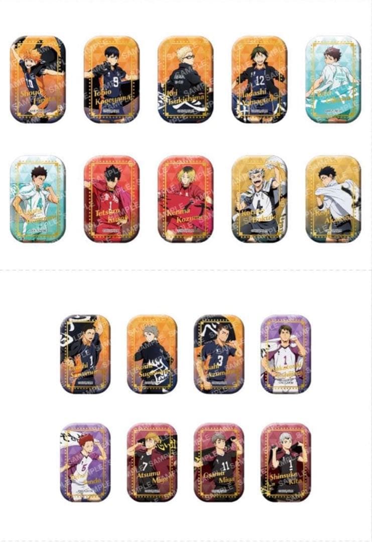 ハイキュー セブンネット限定 スクエア缶バッジ　横断幕　第一弾 第二弾セット