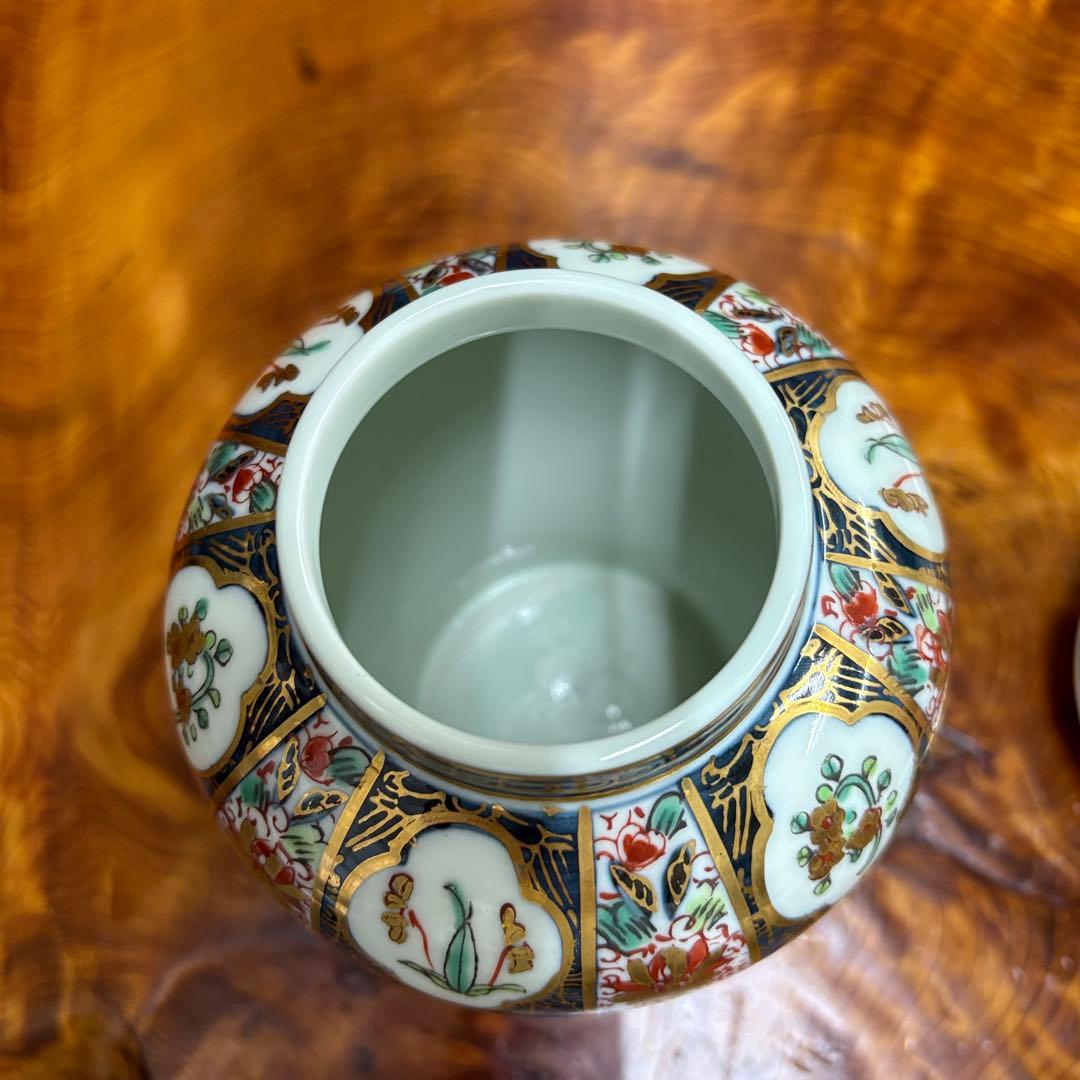 古伊万里更紗　沈香壺　有田焼