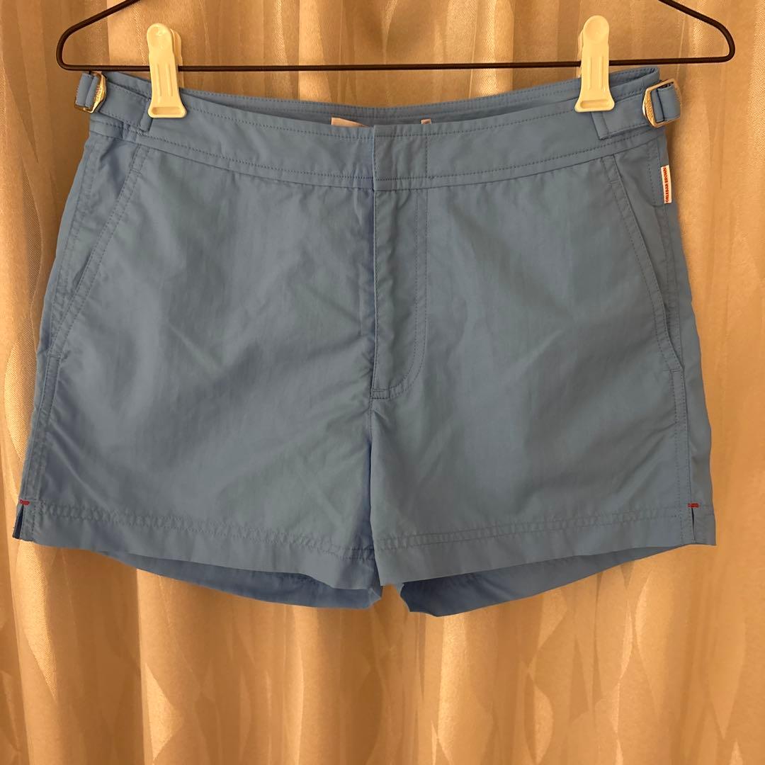 【タグ付き】ORLEBAR BROWN ブルー トランクス水着 シルバー金具