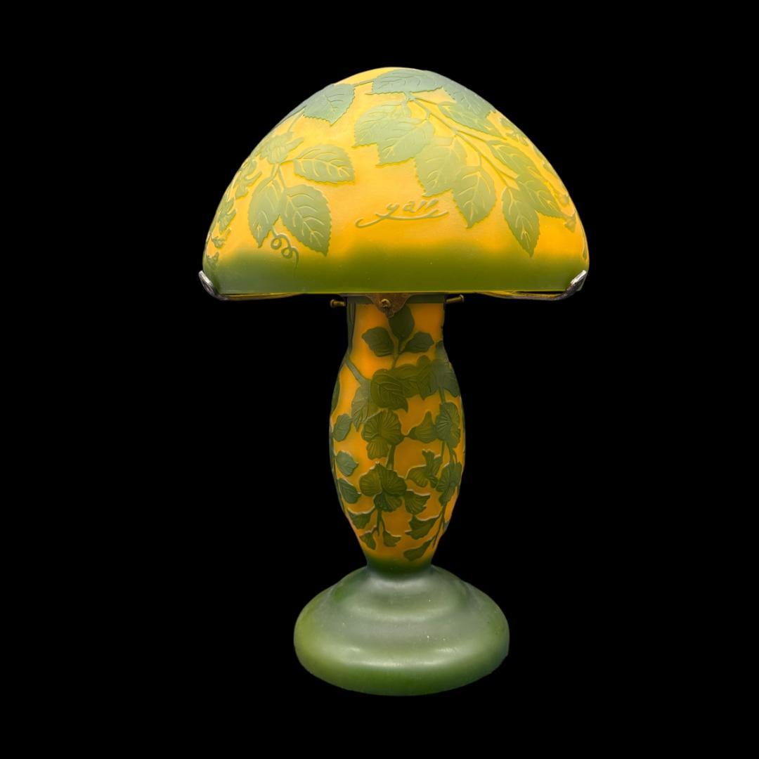 高さ33㎝【希少】エミールガレ風　レプリカ　ランプ　卓上照明