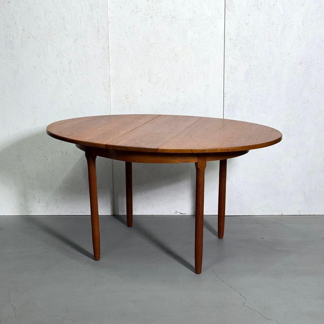 Remployヴィンテージ チーク オーバルダイニングテーブル(303)