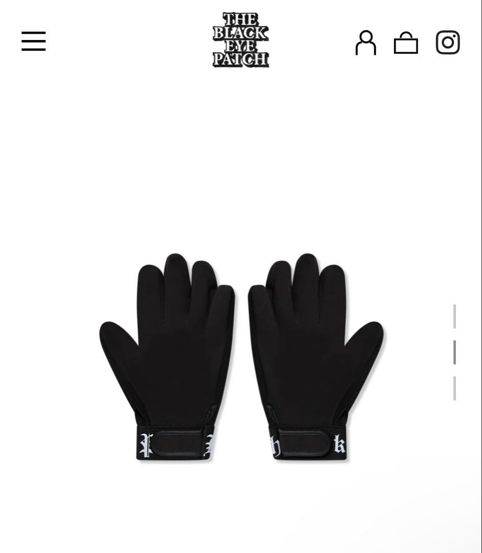 小物 Black eye patch Skelton gloves