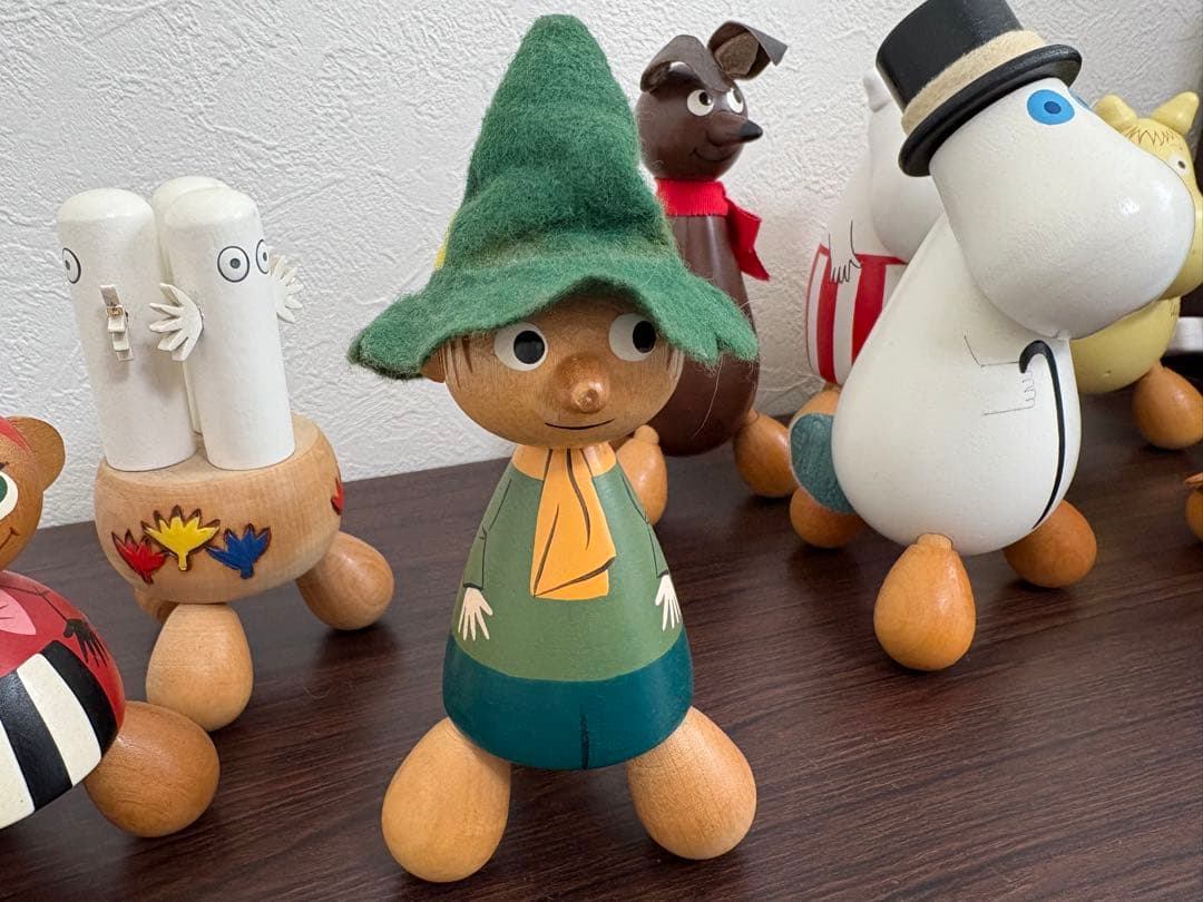 ムーミンキャラクター 木製ツボ押し8体セット