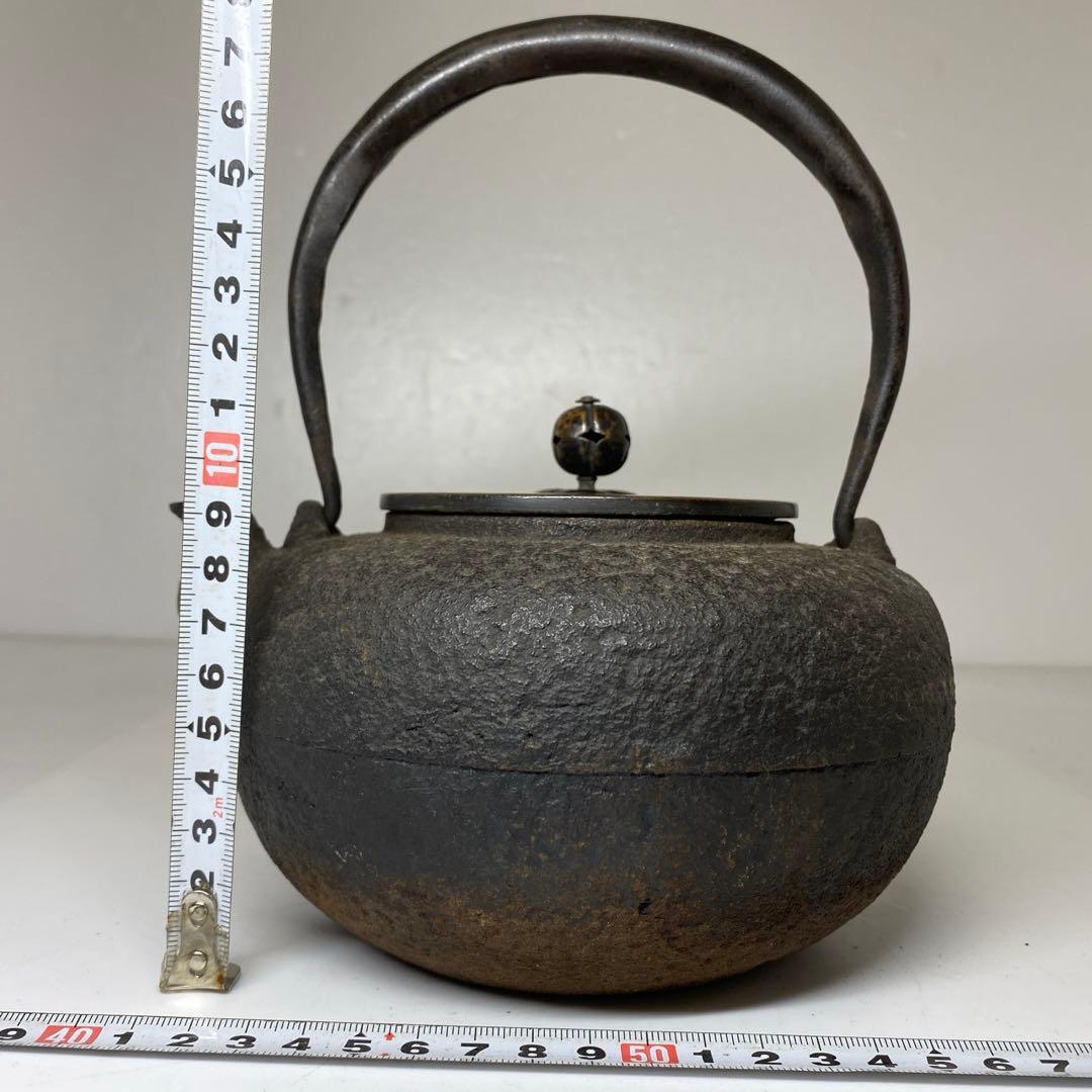 龍文堂造　鉄瓶　トヒトエ　高さ約17.5cm 東N7-1007☆2F