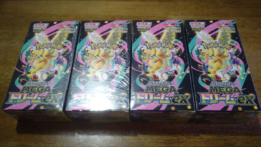 新品未開封シュリンク付き　ポケモンカードゲーム MEGAドリームex 4box