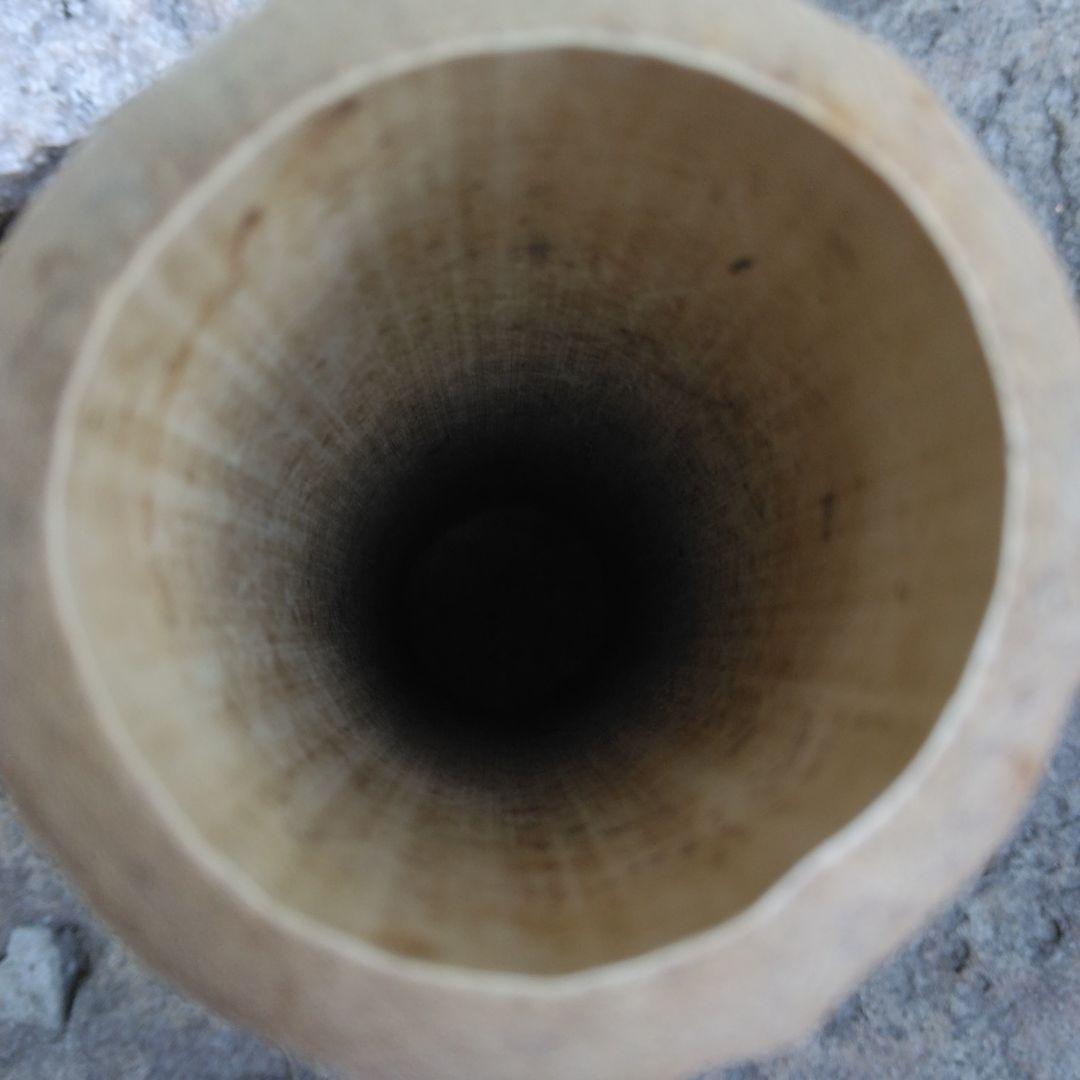 茶道具　竹一重切花入（銘　末広)　花押入り　共箱　水漏れ検査済　高級良品