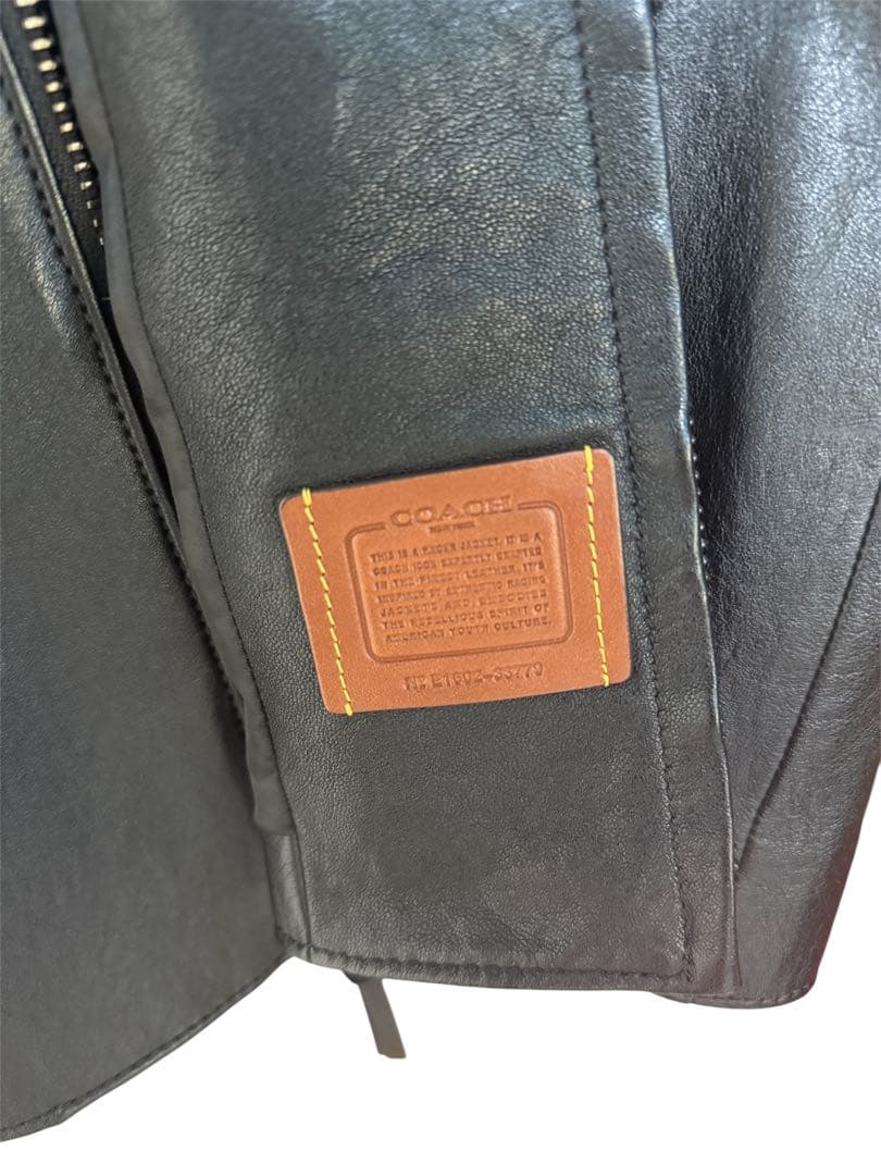 COACH コーチ レザージャケット シングルライダース ブラック メンズ