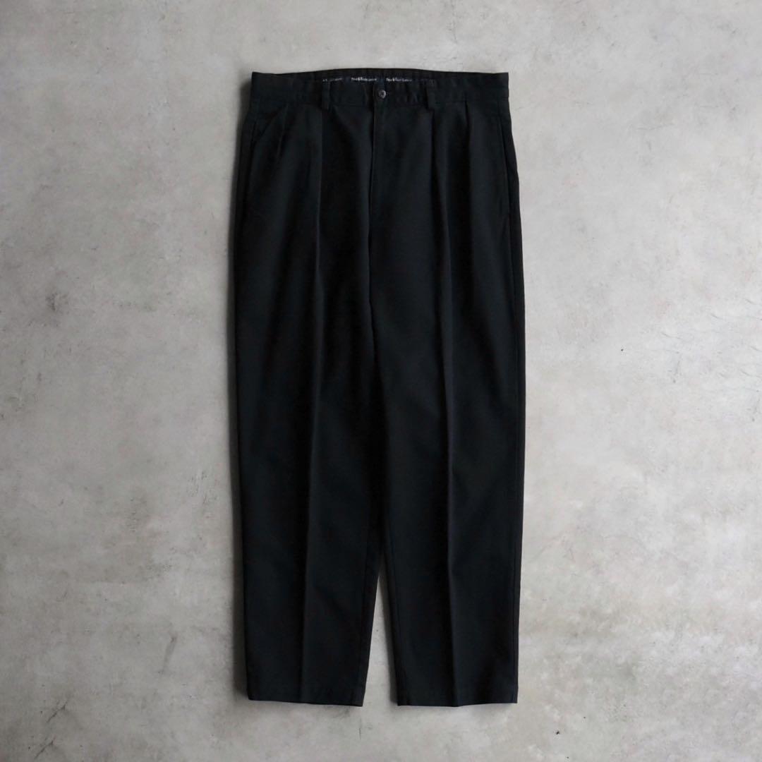 90s ラルフローレン ANDREW PANT ポロチノ黒 タックチノ USA