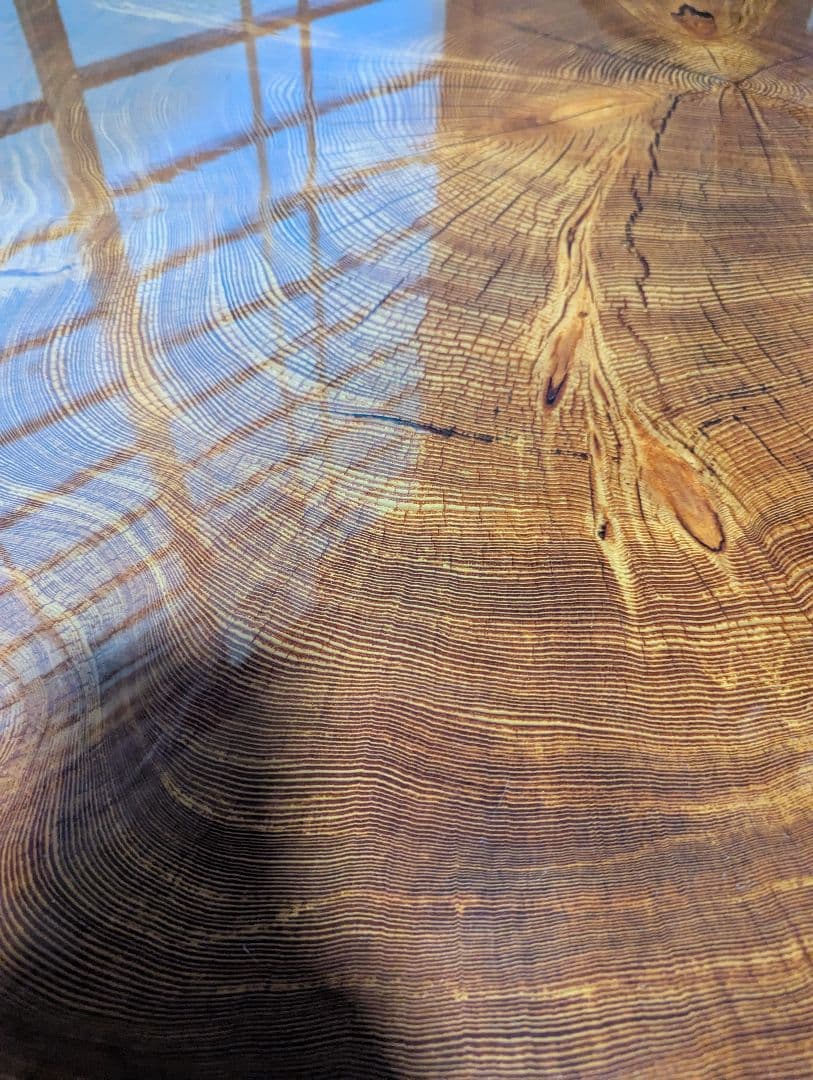 高級切株座卓 自然形状 和室 貴重 骨董 アンティーク 古民家 (引き取り限定)