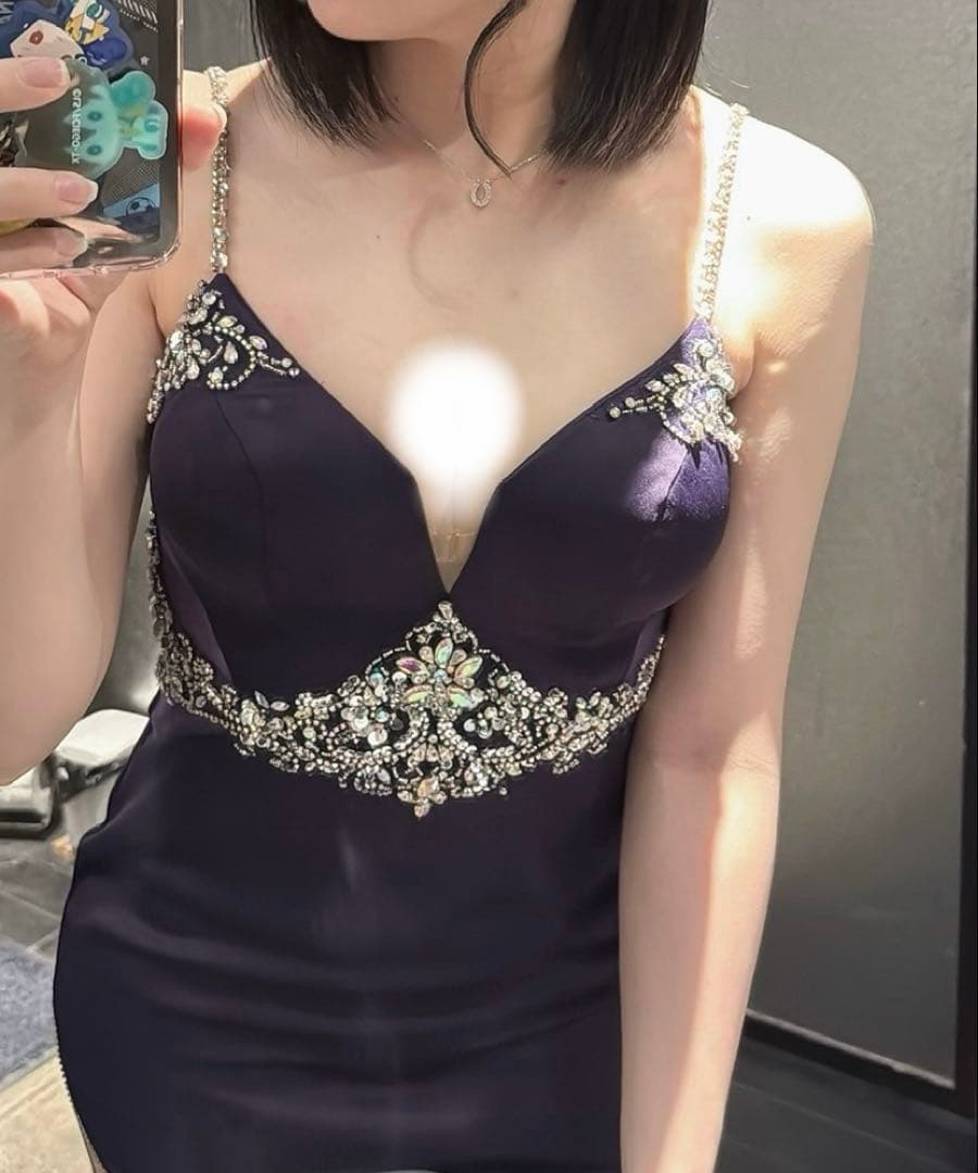 AngelR 紫ドレス キャバドレス Mサイズ ミニドレス　エンジェルアール