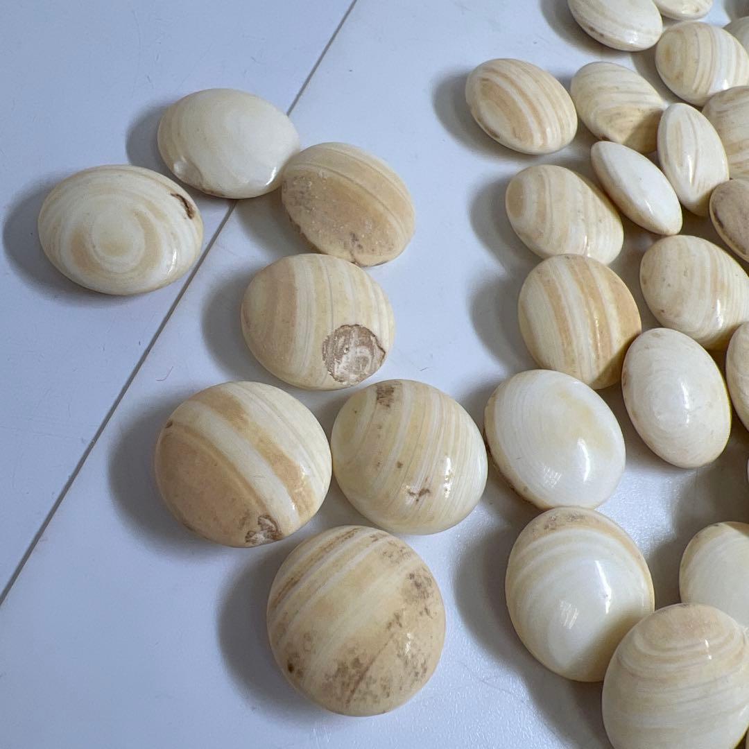 日向産スワブテ那智黒碁石　木箱付　1892g 東Y7-0912①