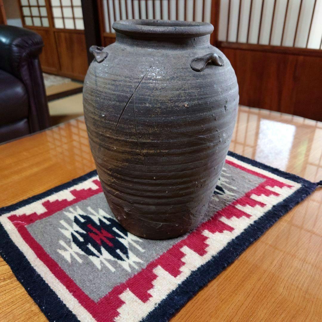 もっちゃん 古備前 壺 三耳壺 27cm 骨董