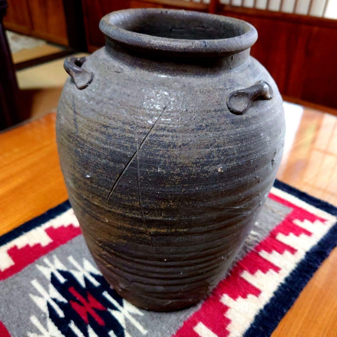 もっちゃん 古備前 壺 三耳壺 27cm 骨董