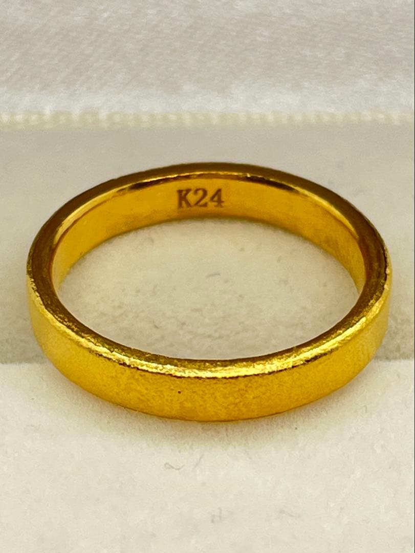 ミーさんK24 純金オーダーリング4.80g指輪　刻印あり ハンドメイド