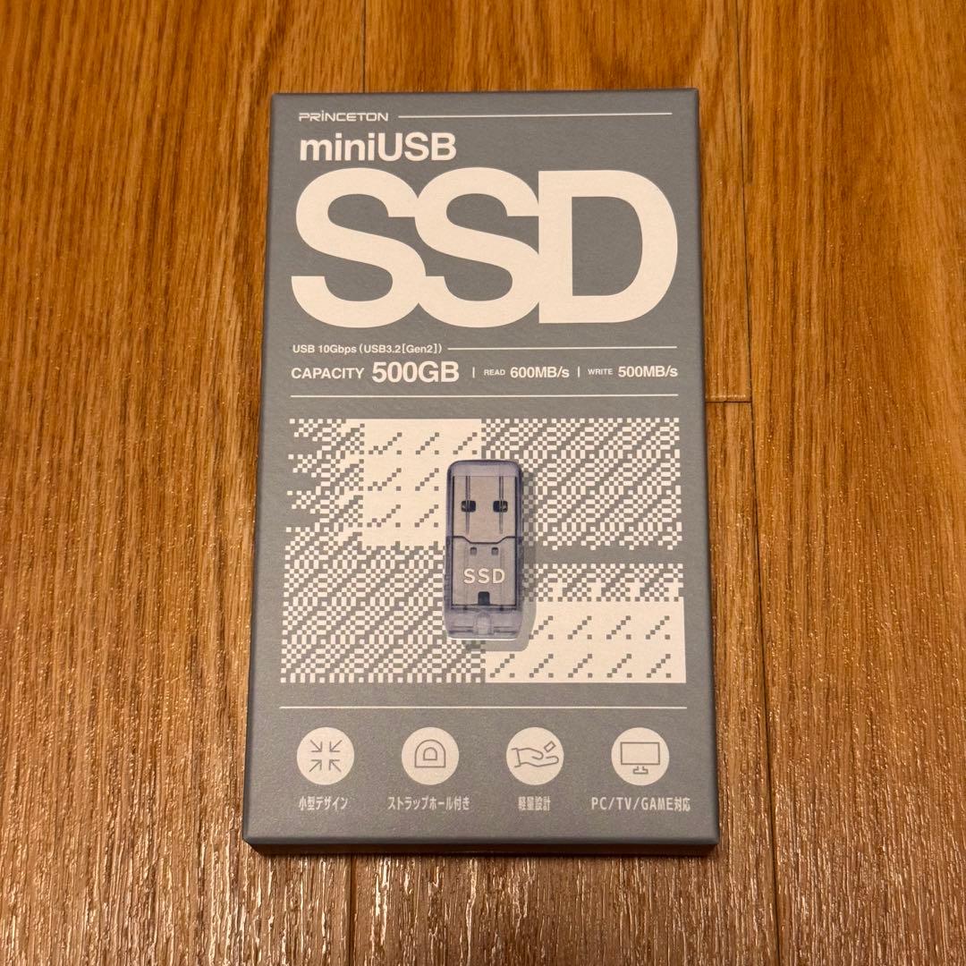 PRINCETON miniUSB SSD 500GB 新品未使用 値下げ！